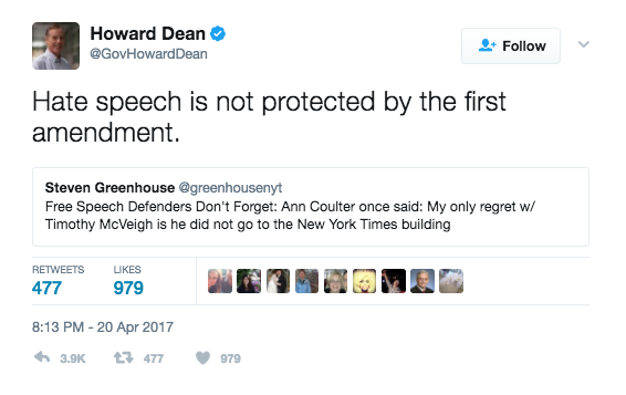 howard-dean-hate-speech-is-not-protected-by-the-first-amendment-mrctv